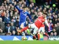 Eden Hazard and Alex Oxlade-Chamberlain in action during the Premier League game between Chelsea and Arsenal on February 4, 2017