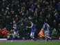 Blackburn Rovers' Sam Gallagher celebrates after scoring their first goal on January 24, 2022