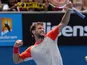 Grigor Dimitrov of Bulgaria celebrates his win over Roberto Bautista Agut of Spain following their men's singles match on day eight of the 2014 Australian Open tennis tournament in Melbourne on January 20, 2014