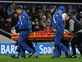 Mbia stretchered off with neck injury