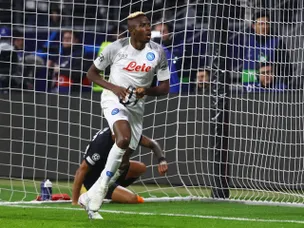 Osimhen on target as Napoli sweep aside 10-man Frankfurt