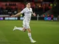 Daniel James celebrates scoring for Swansea City on April 2, 2019