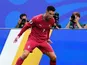 Cristiano Ronaldo of Portugal celebrates after scoring his team s third goal
