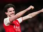 Arsenal's Declan Rice celebrates on December 27, 2025