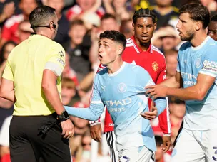 Man City games Foden will miss as Oliver explains Man Utd red card