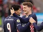 Ricardo Pepi and Guus Til celebrate a PSV Eindhoven goal on April 11, 2026