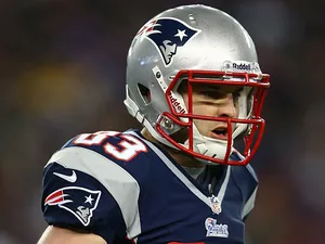 New England Patriots' Wes Welker in action on January 20, 2013