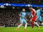 AS Monaco striker Radamel Falcao in action during his side's Champions League last 16 first leg against Manchester City at the Etihad Stadium on February 21, 2017
