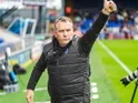 Oldham Athletic Manager Micky Mellon is managing during the Pre-season Friendly match between Oldham Athletic and Stockport County at Boundary Park in Oldham, England, on July 13, 2024. [on August 18, 2024]