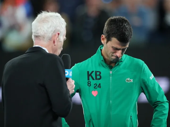 Novak Djokovic pays emotional tribute to Kobe Bryant after beating Milos Raonic