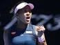Naomi Osaka celebrates against Elina Svitolina during her Australian Open quarter-final on January 23, 2019