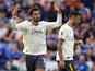 Everton's Iliman Ndiaye celebrates scoring against Leicester City on September 21, 2024