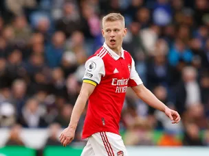 Zinchenko pictured in Arsenal training ahead of Brighton clash