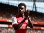 Arsenal's Bukayo Saka claps the fans on May 8, 2022