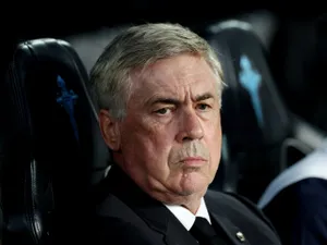 Real Madrid coach Carlo Ancelotti before the match on August 25, 2023