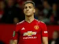 Diogo Dalot in action during the EFL Cup third-round game between Manchester United and Derby County on September 25, 2018