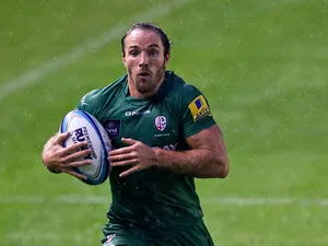 Will Harries of London Irish in action at the Premiership Rugby 7s Series Finals at Twickenham Stoop on August 8, 2014