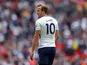 Tottenham Hotspur striker Harry Kane in action during the Premier League clash with Leicester City at Wembley on May 13, 2018