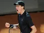 Jannik Sinner reacts at the Italian Open on May 16, 2025