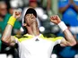 Andy Murray celebrates his win after beating Marin Cilic in the Miami Masters quarter final on March 28, 2013