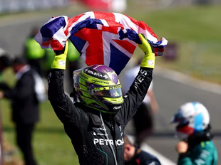 Record-breaker: Hamilton revels in historic British Grand Prix win