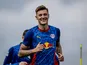 Benjamin Sesko in RB Leipzig training on July 24, 2025