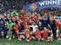 Portugal celebrate after winning the 2025 UEFA Nations League