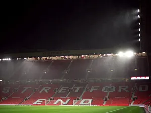 General view inside Manchester United's stadium Old Trafford before the match on January 10, 2023