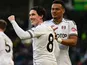 Fulham's Harry Wilson celebrates with Rodrigo Muniz on March 21, 2026