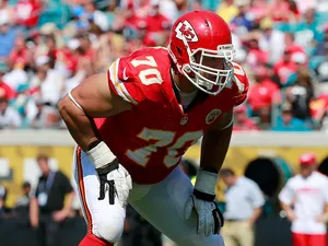 Mike DeVito #70 of the Kansas City Chiefs in action against Jacksonville Jaguars on September 8, 2013