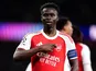 Bukayo Saka celebrates scoring for Arsenal on May 5, 2026