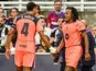 Barcelona duo Jules Kounde and Ronald Araujo on September 18, 2025