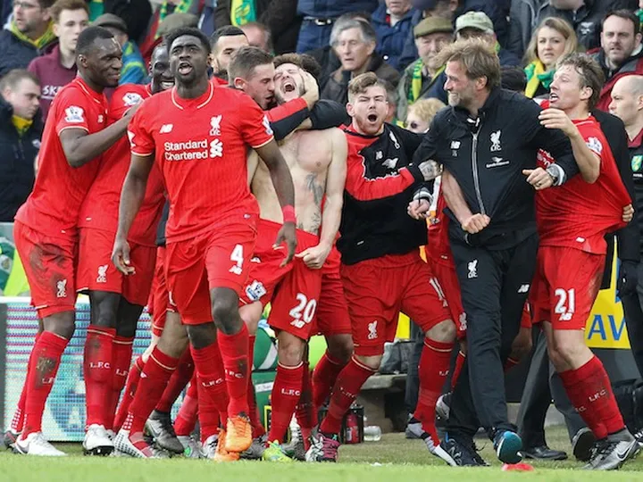 Liverpool win goalfest at Carrow Road