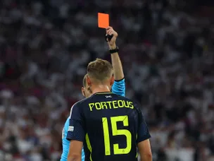 Horror tackle and red card caps shocking Scotland first half against Germany