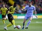 Watford's Ismaila Sarr in action with Leeds United's Stuart Dallas on April 9, 2022