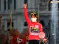 Primoz Roglic celebrates on November 8, 2020