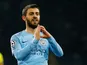 Bernardo Silva celebrates the third during the Champions League group game between Shakhtar Donetsk and Manchester City on October 23, 2018