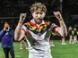 Bradford Bulls star Ethan Ryan celebrates after a big Super League win
