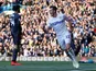 Leeds United's Jack Harrison celebrates scoring their first goal against Sheffield Wednesday on April 13, 2019