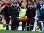 Stoke's Marc Wilson is stretchered off