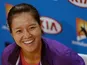 China's Li Na smiles during a press conference ahead of the final of the Australian Open tennis championship on January 25, 2013