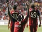 Real Salt Lakes' Olmes Garcia celebrates after scoring against the LA Galaxy on June 8, 2013