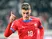 Bayer Leverkusen and Czech Republic striker Patrik Schick celebrates scoring on March 22, 2025