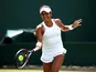 Heather Watson in action at Wimbledon on July 1, 2019