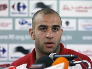 Tunisia's Aymen Abdennour at a press conference on January 30, 2011