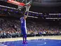 Joel Embiid in action for Philadelphia 76ers on March 28, 2019