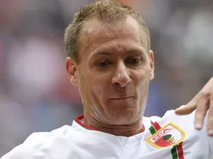 Dominik Reinhardt battles for possession against Bayern Munich in May 2013.