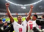 England's Jude Bellingham celebrates with team-mates