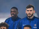 Paris Saint-Germain's Ousmane Dembele and Khvicha Kvaratskhelia pictured on November 4, 2025