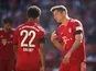 Bayern Munich's Robert Lewandowski and Serge Gnabry pictured in April 2019